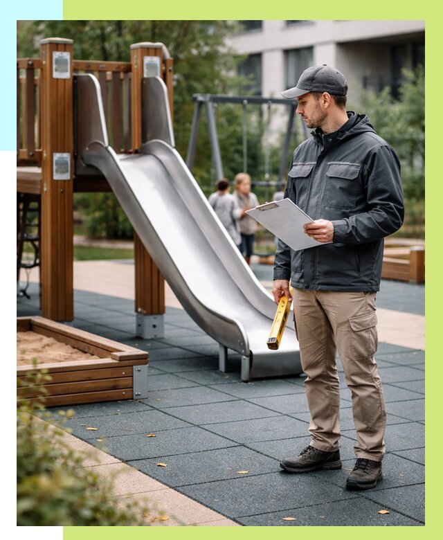 Сертификация детских площадок в Спасске-Дальнем от 25868 р. | Алешин-Спс