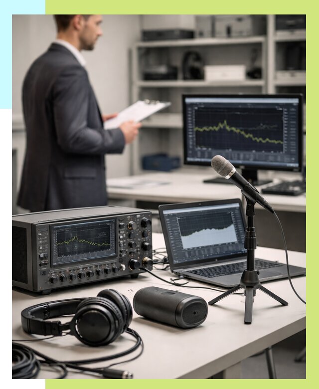 Сертификация аудиотехники в Спасске-Дальнем от 15521 р., Алешин-Спс